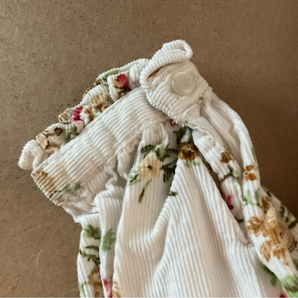 Ralph Lauren Baby Button Dress Floral Lightweight Corduroy 6-12 Months